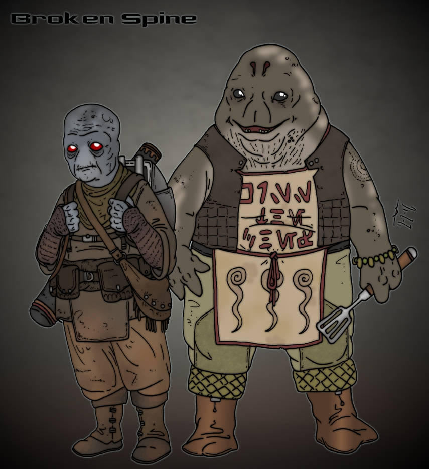 Star Wars - Duros servant and Herglic chef by Tintenfechter on DeviantArt