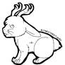 -FREE- Jackalope Lineart