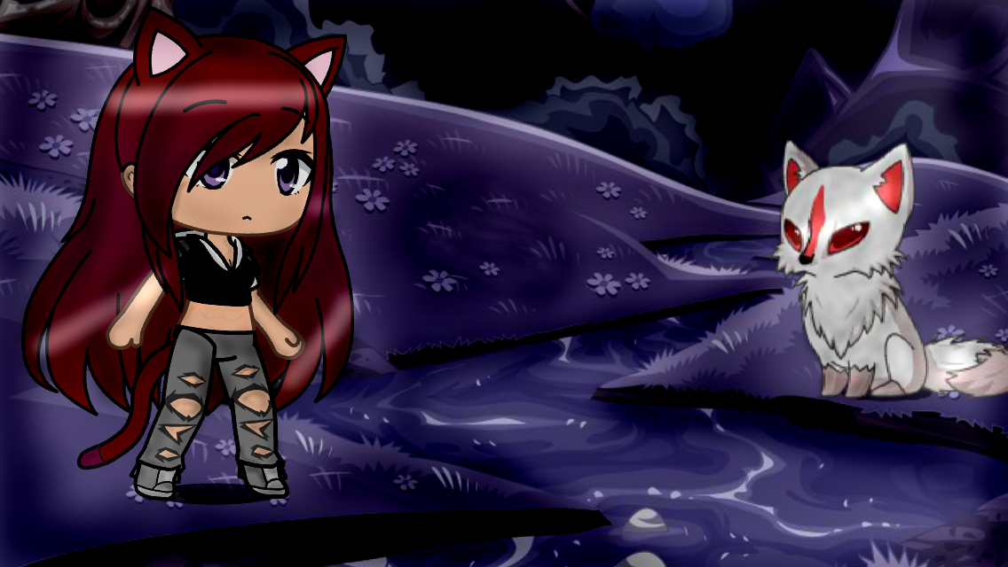 Gacha Edit Red Haired Cat Looking At Wolf By Itsgamergirlyt On Deviantart
