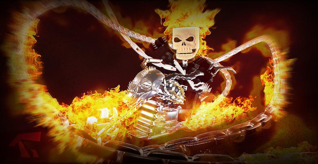 Ghost Rider Motorcycle Look Render Ghost Rider with motorcycle by ThiaguPQP on DeviantArt
