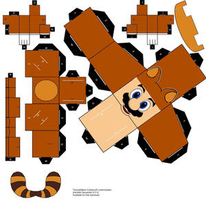 Tanooki Mario Papercraft Cubeecraft