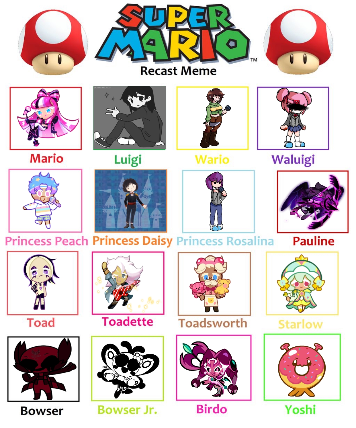 Recast Deviantart My Super Mario Recast Meme by SyaraUnicorn on DeviantArt