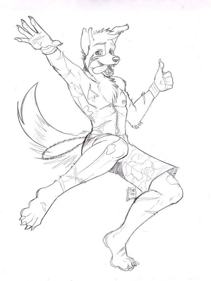 Furry: Rhys Freerunning sketch