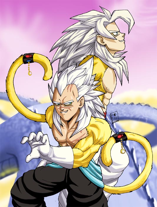 Gokuh and Vegita SSJ5