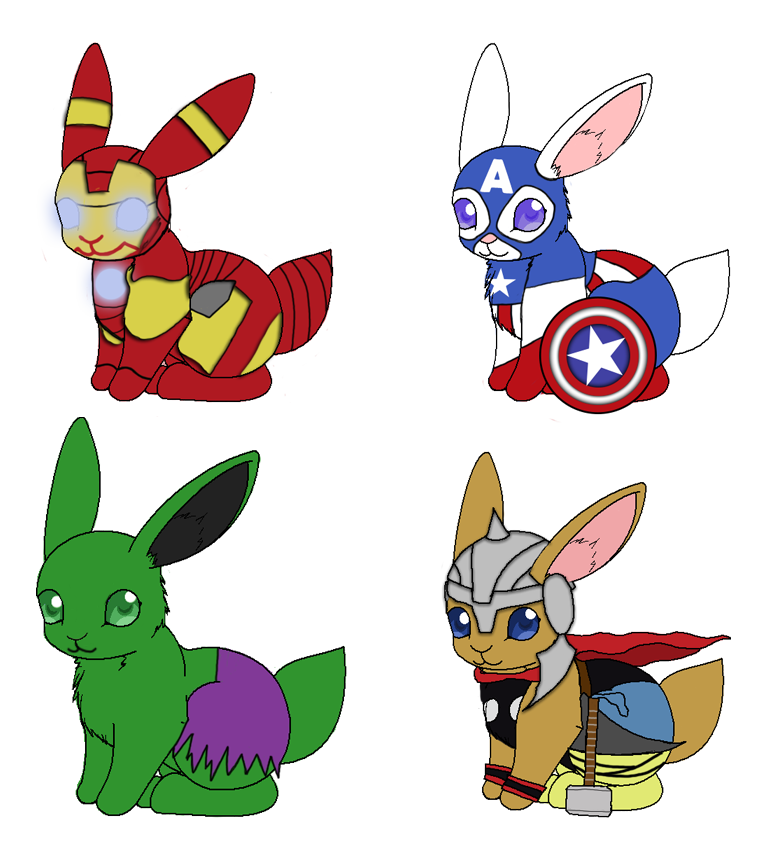 Marvel Rabbit Characters The Avengers Bunnies by Nikita-Wolf-Art on DeviantArt