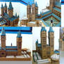 Hogwarts Castle paper model WIP 4