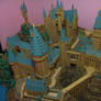 Hogwarts Castle Paper Model - High View