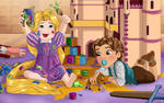 Baby Rapunzel and Flynn