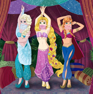 Princesses belly dancers