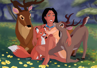 Pocahontas and animals