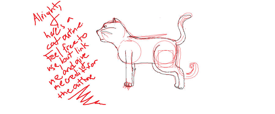 Cat Outline (for Bluekyokittyfan)