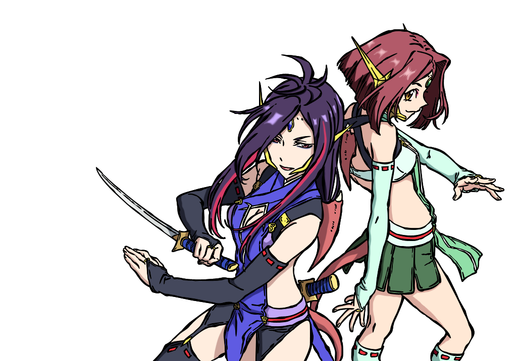 Cross Ange - Naga and Kaname (EndCard)(AnimeColor) by