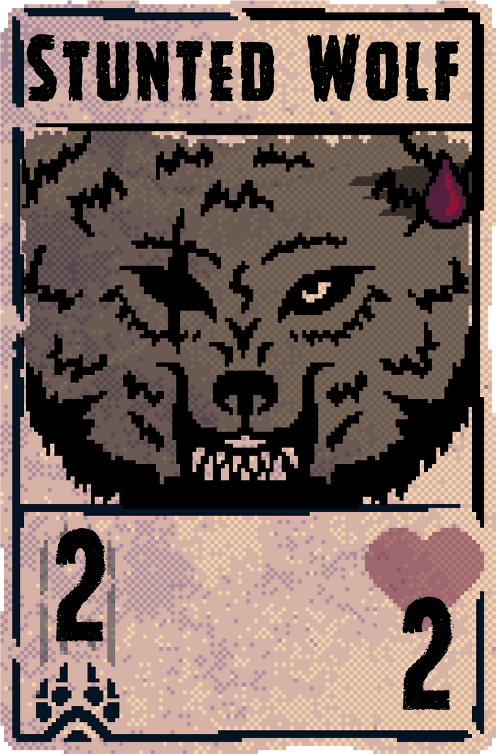 Stunted_Wolf inscryption card Act_I 3 by lmlxqwe on DeviantArt