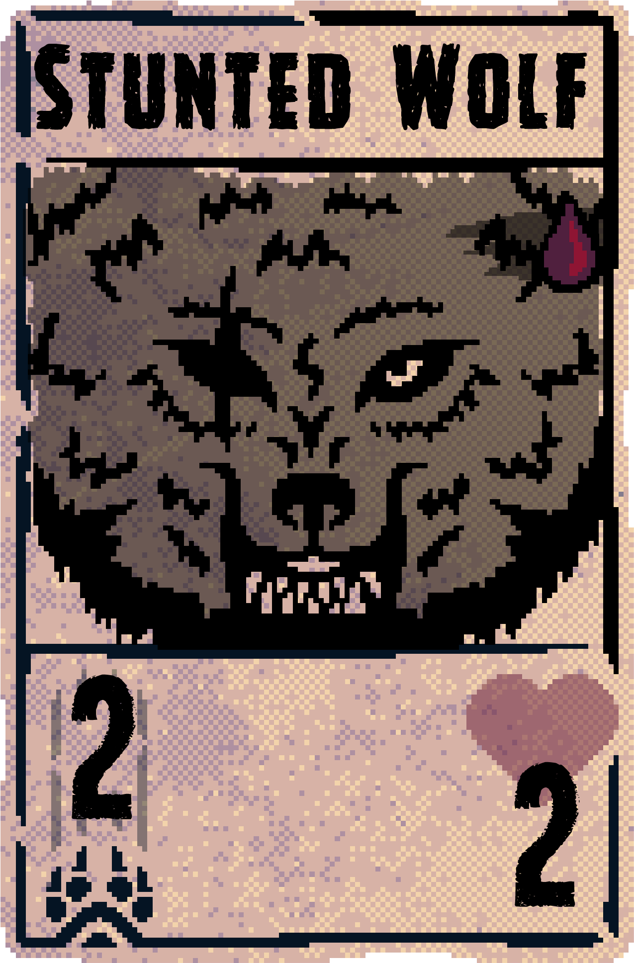 Stunted_Wolf inscryption card Act_I 3 by lmlxqwe on DeviantArt