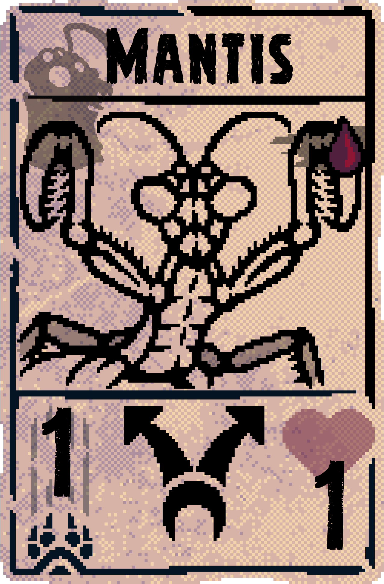 Mantis inscryption card Act_I by lmlxqwe on DeviantArt