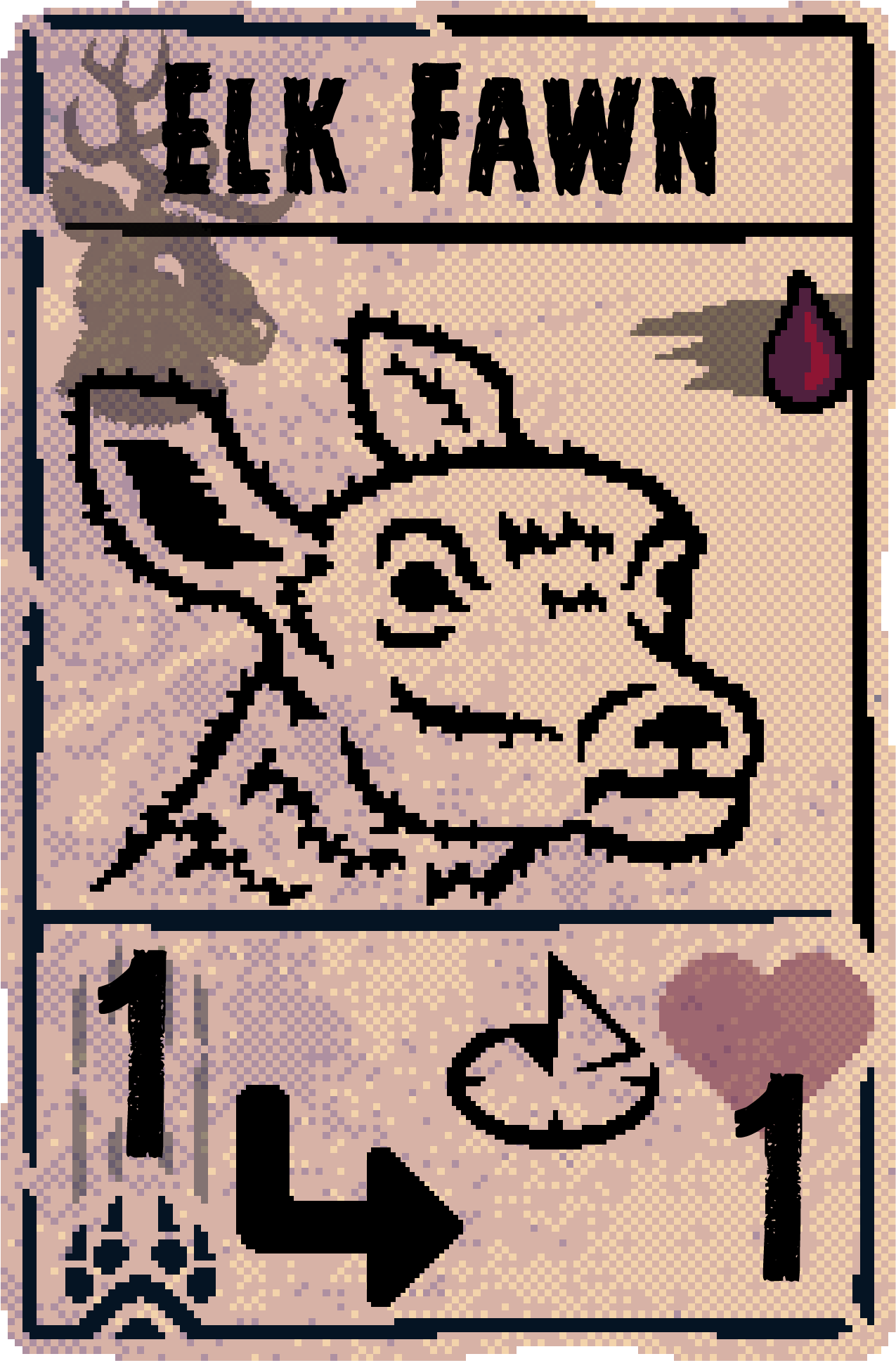 Elk_Fawn inscryption card Act_I by lmlxqwe on DeviantArt