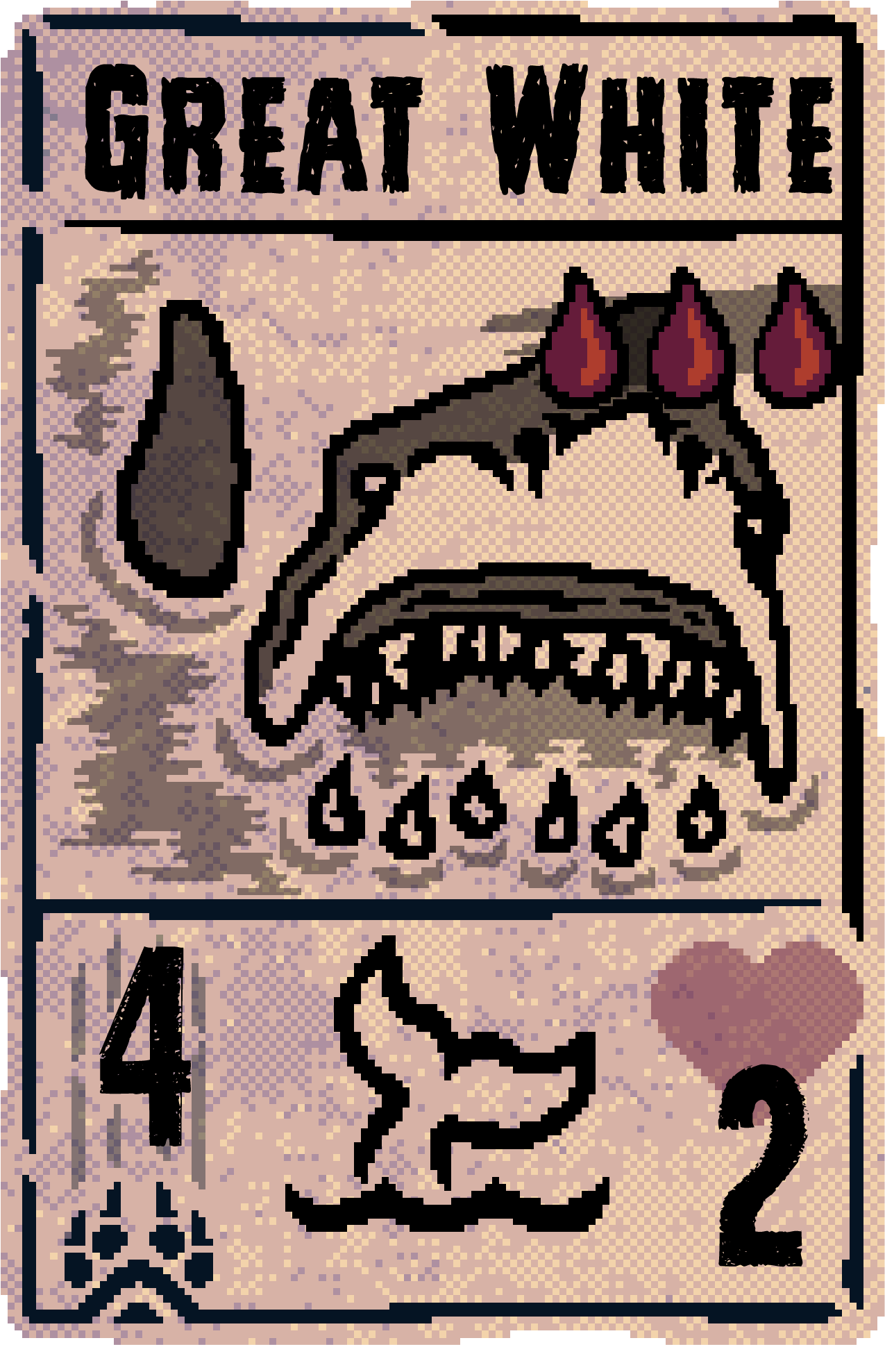 Great_White inscryption card Act_I by lmlxqwe on DeviantArt