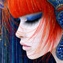 Pointillism Sapphire Reverie