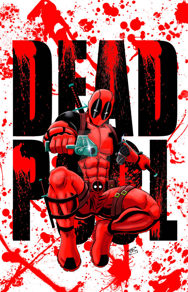 Deadpool Print name and blood version