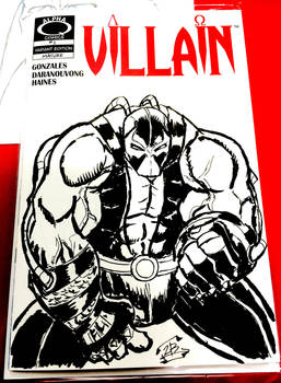 Bane on Villain blank sketch cover