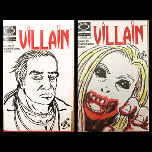 Portrait and Zombie on VILLAIN blank covers