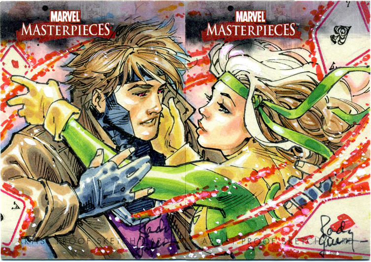 Rogue and Gambit sketch card