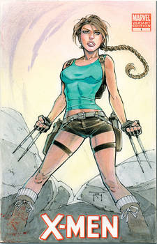 X-23 Lara Croft Cover Sketch