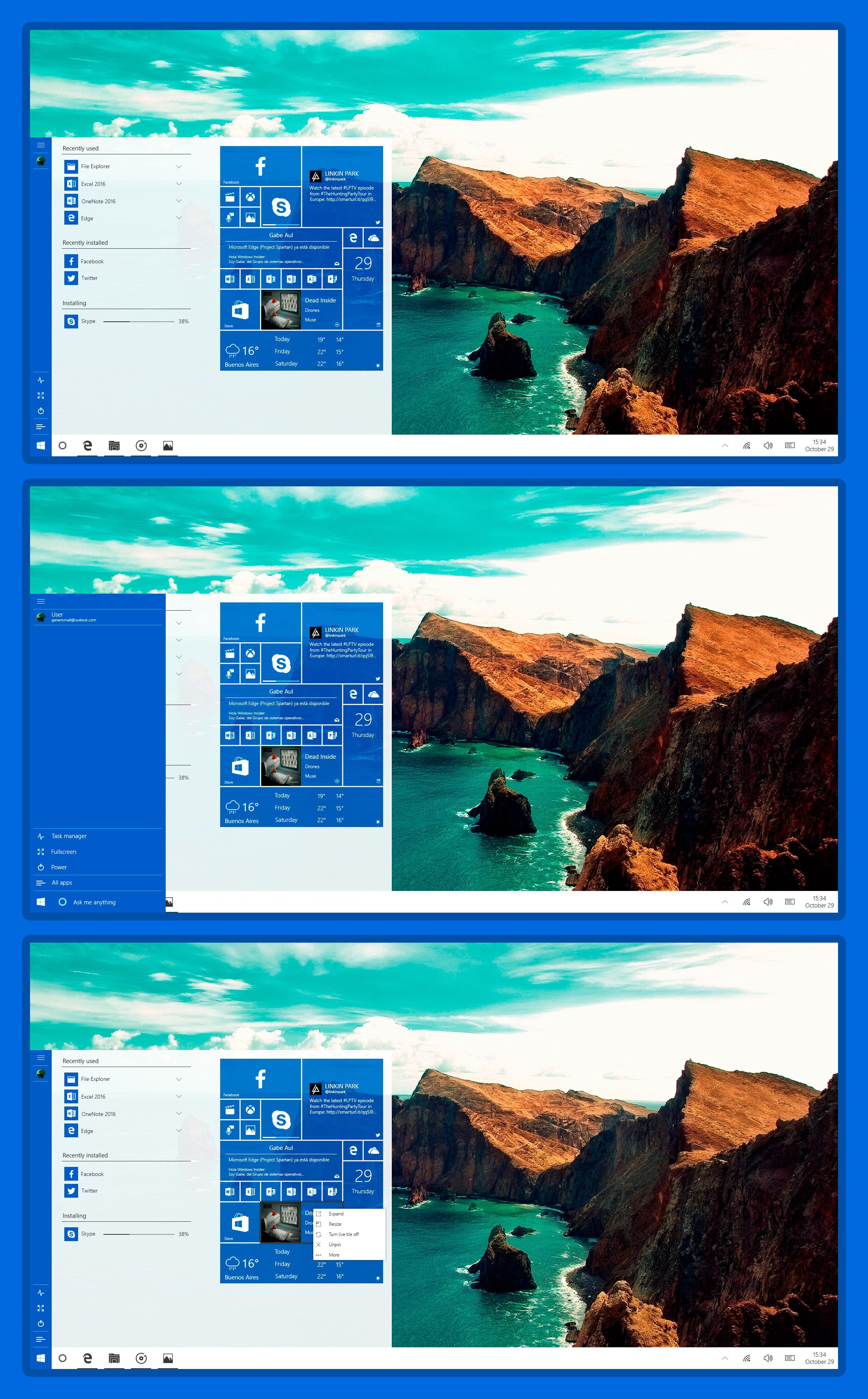 Windows 10 Emerald Start Menu