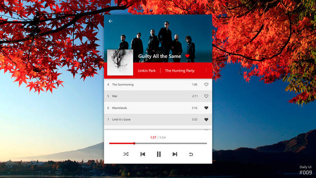 Daily UI #009: Music Player