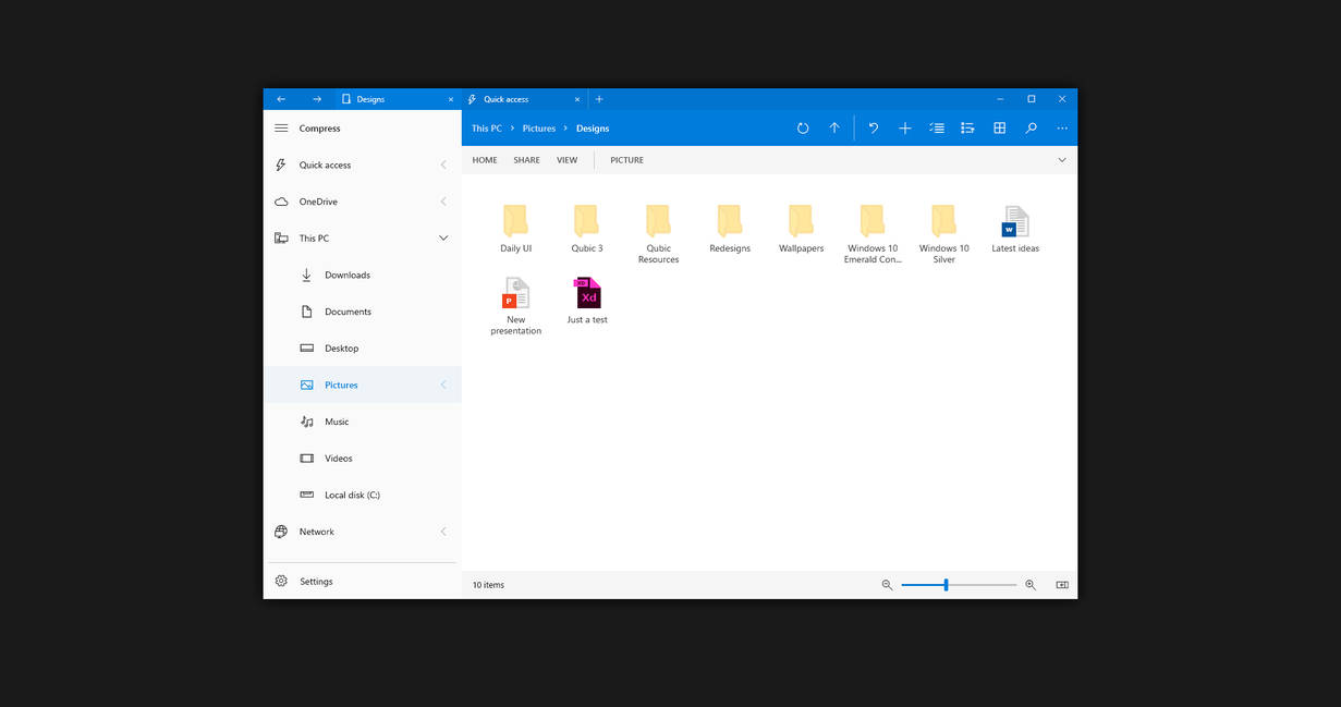 Windows 10 NEON: File Explorer by lukeled on DeviantArt