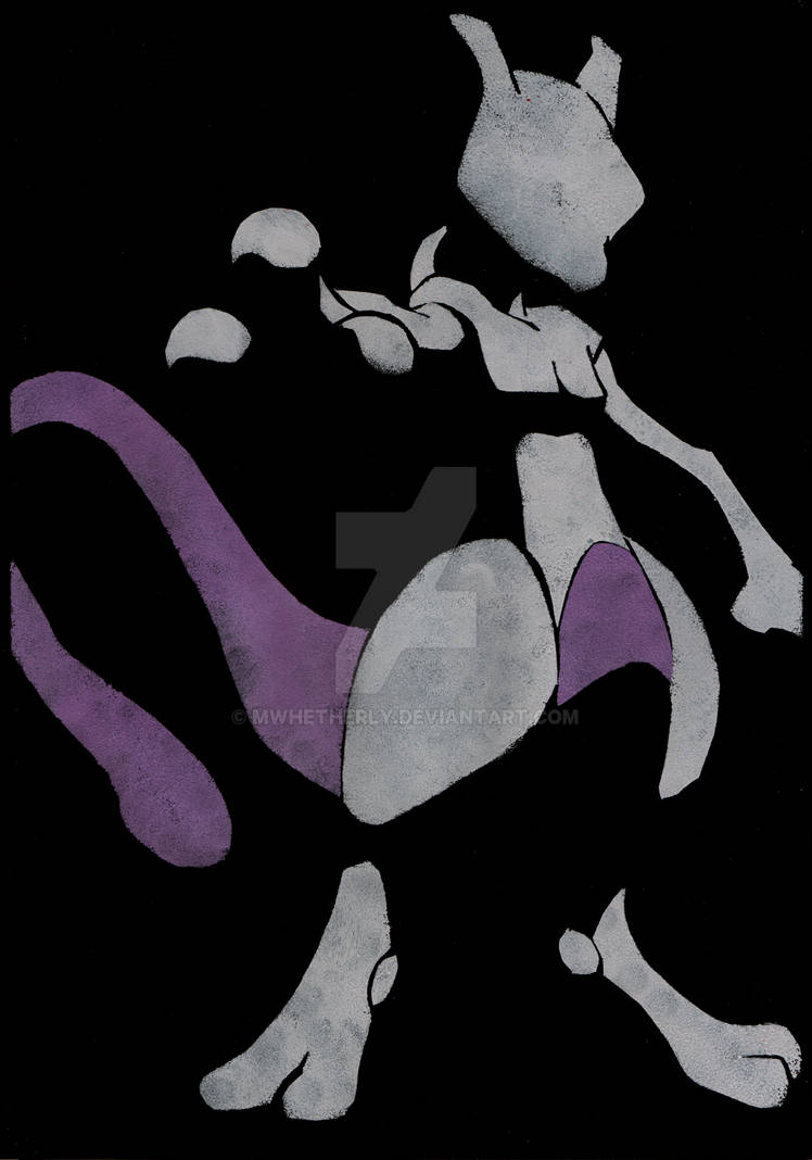 Mewtwo Lettering Mewtwo - Stencil by MWhetherly on DeviantArt