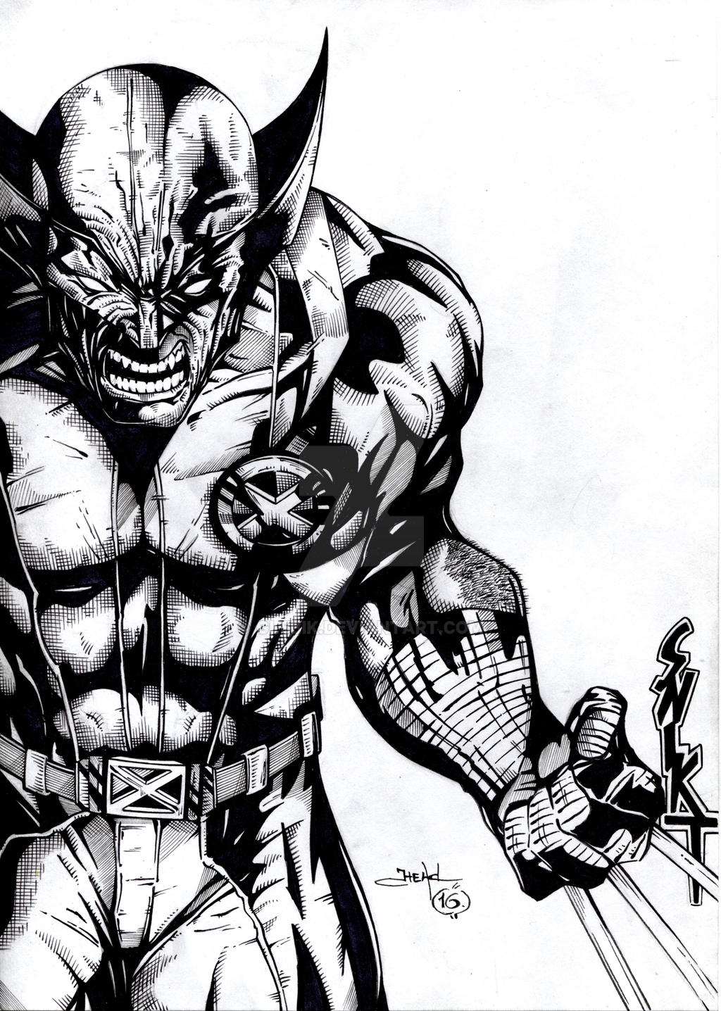 Wolverine Inking Wolverine Ink by GleBik on DeviantArt