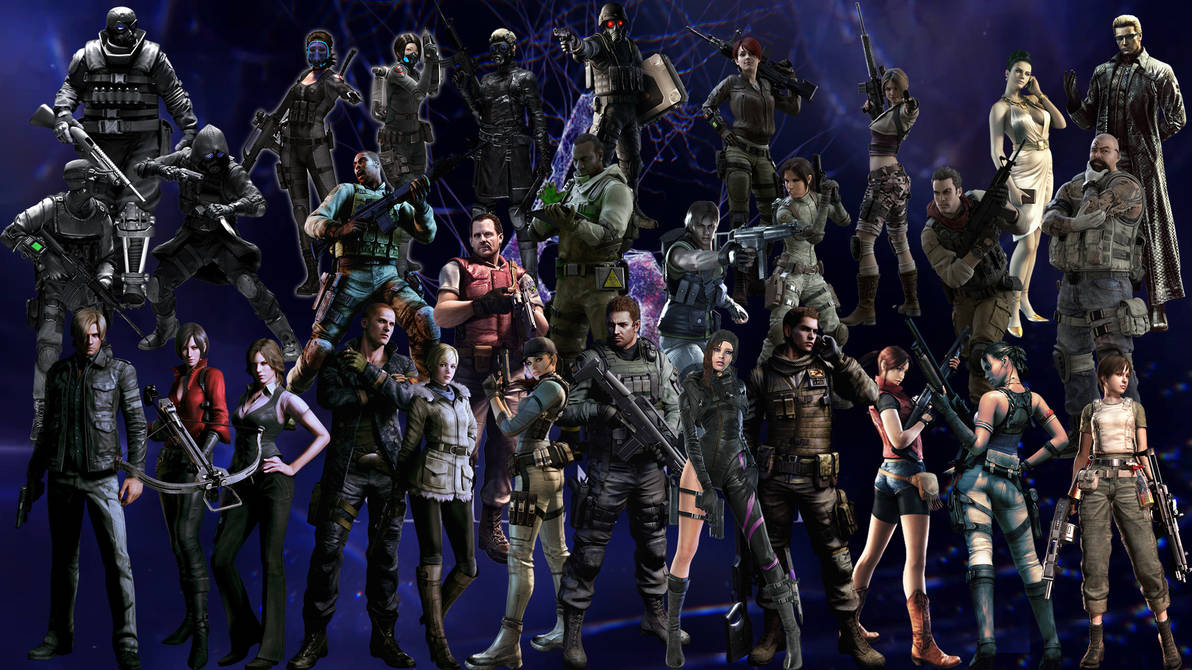 Главные персонажи из игр. Герои резидент ивел 1. Resident Evil персонажи из игры. Резидент ивел 8 персонажи. Персонажирезидент Тэвил.