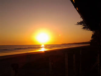 Sunset in San Diego beach of El Salvador