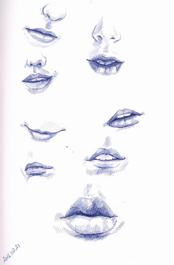 Lips Practice Practice: lips by Feleri on DeviantArt