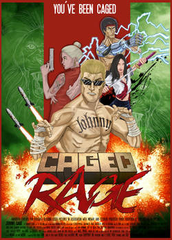 CAGED RAGE (movie poster)