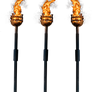 Torch of fire - PNG stock