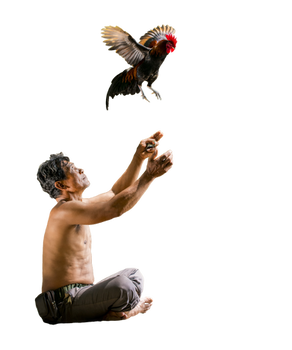 Sitting Thai man - PNG stock