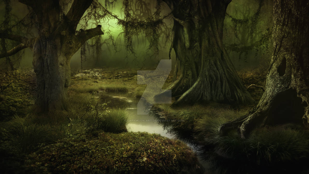 Fantasy background - ancient dark forest by Darkmoon-Art-de on DeviantArt