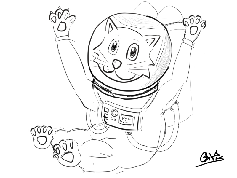 Spaceman Cat