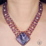 Large charoite necklace N916