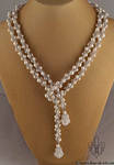 White pearl lariat with bells N1314 by Fleur-de-Irk