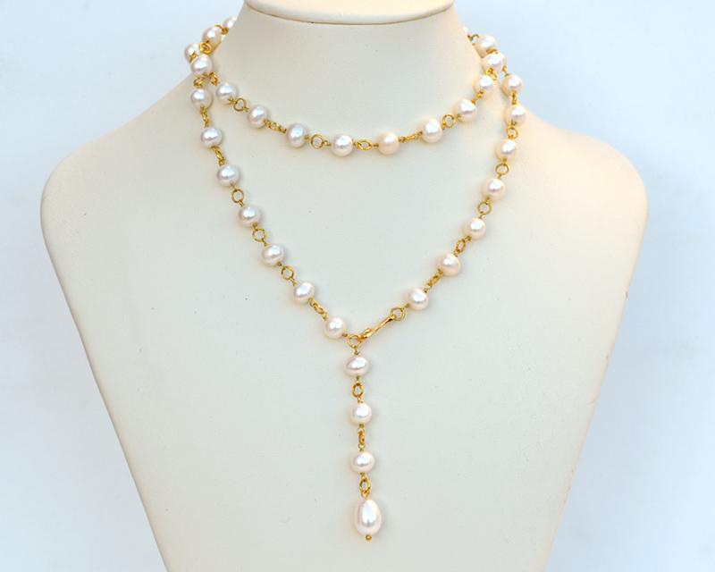 Pearl chain lariat N1464 by Fleur-de-Irk on DeviantArt