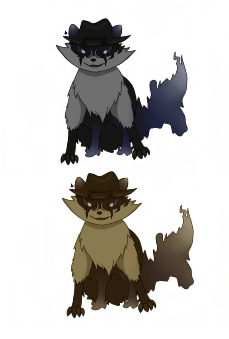 Fakemon Racoon Ghost and dark type raccoon fakemon by nooneGaS on DeviantArt
