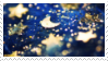 dark blue and golden stars