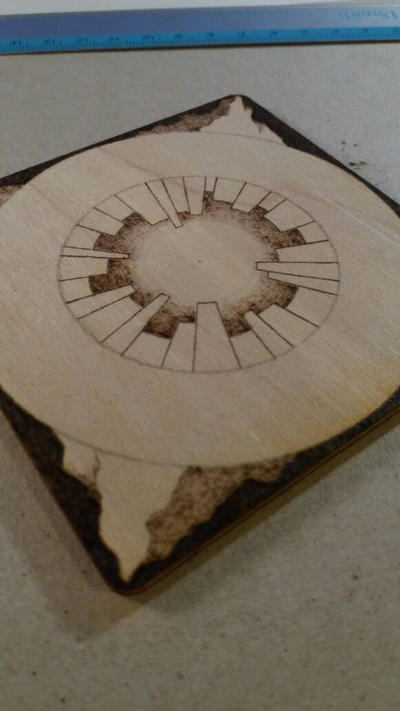 Work in progress - Pyrography coaster by VixiArtist on DeviantArt