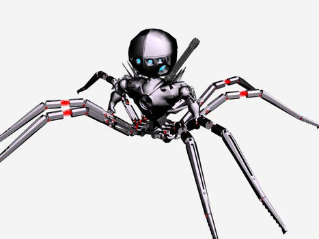 robot spider in 3dmax