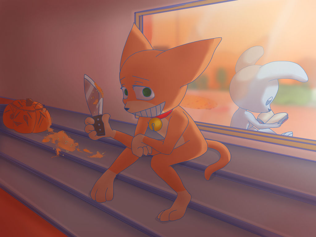 Happy Halloween Div And Bunny By Maria Ben On Deviantart