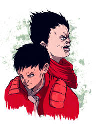 Tetsuo and Kaneda