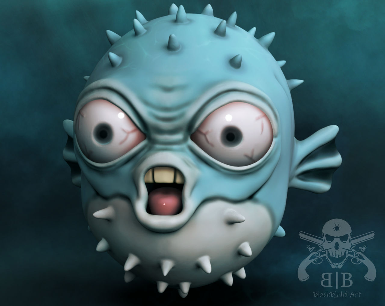 Angry Pufferfish by BlackBjalki on DeviantArt